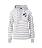 * NEW ITEM * - Ladies Henley Stripe Sweatshirt